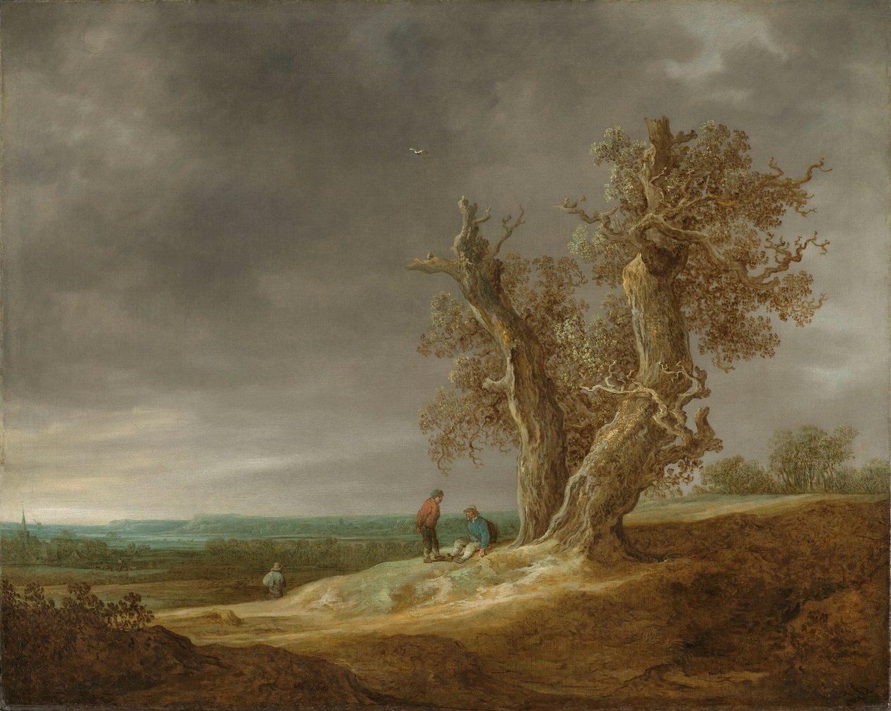 Paisagem com Two Oaks de Jan Josephsz van Goyen