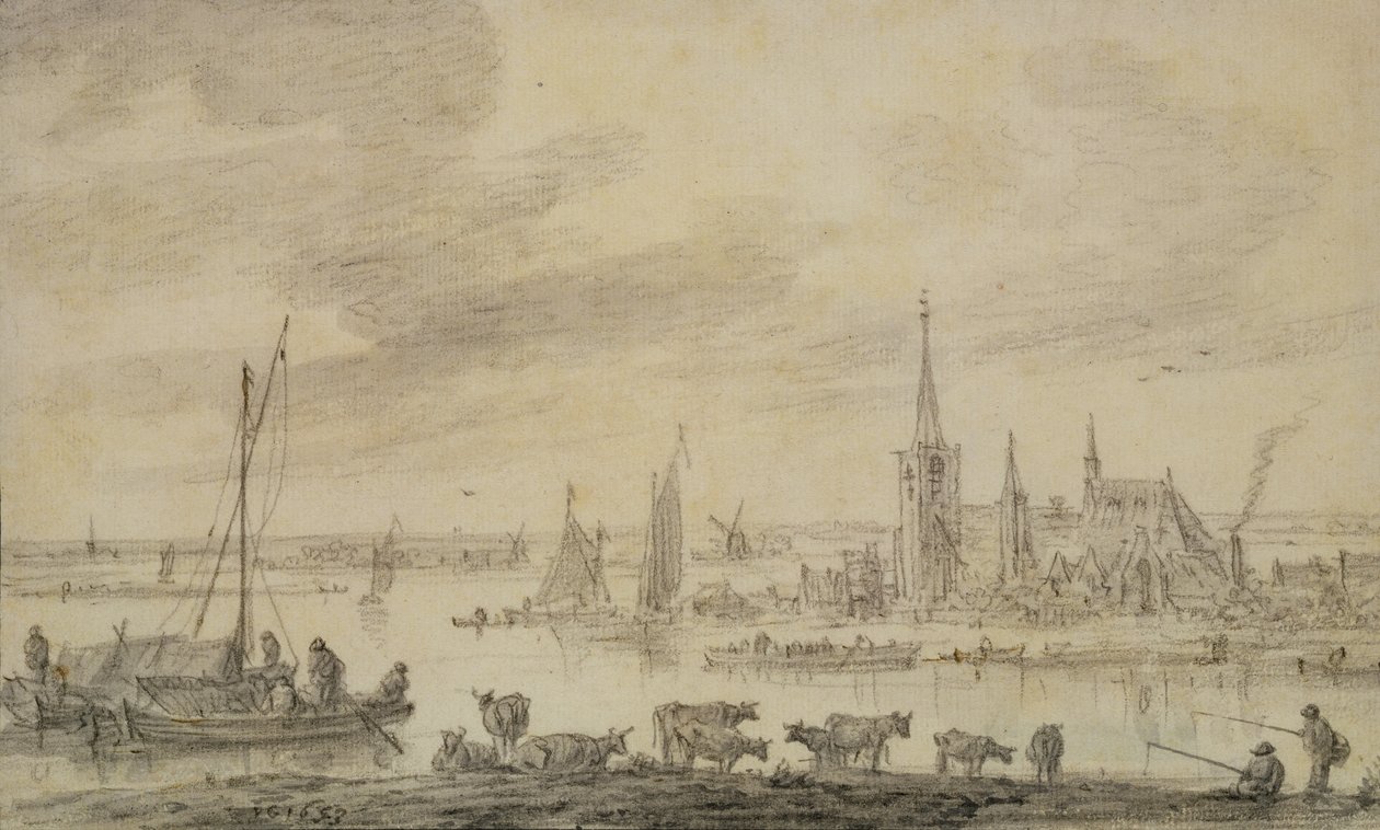 Paisagem do rio de Jan Josephsz van Goyen