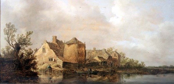 Cena do rio com uma pousada de Jan Josephsz van Goyen