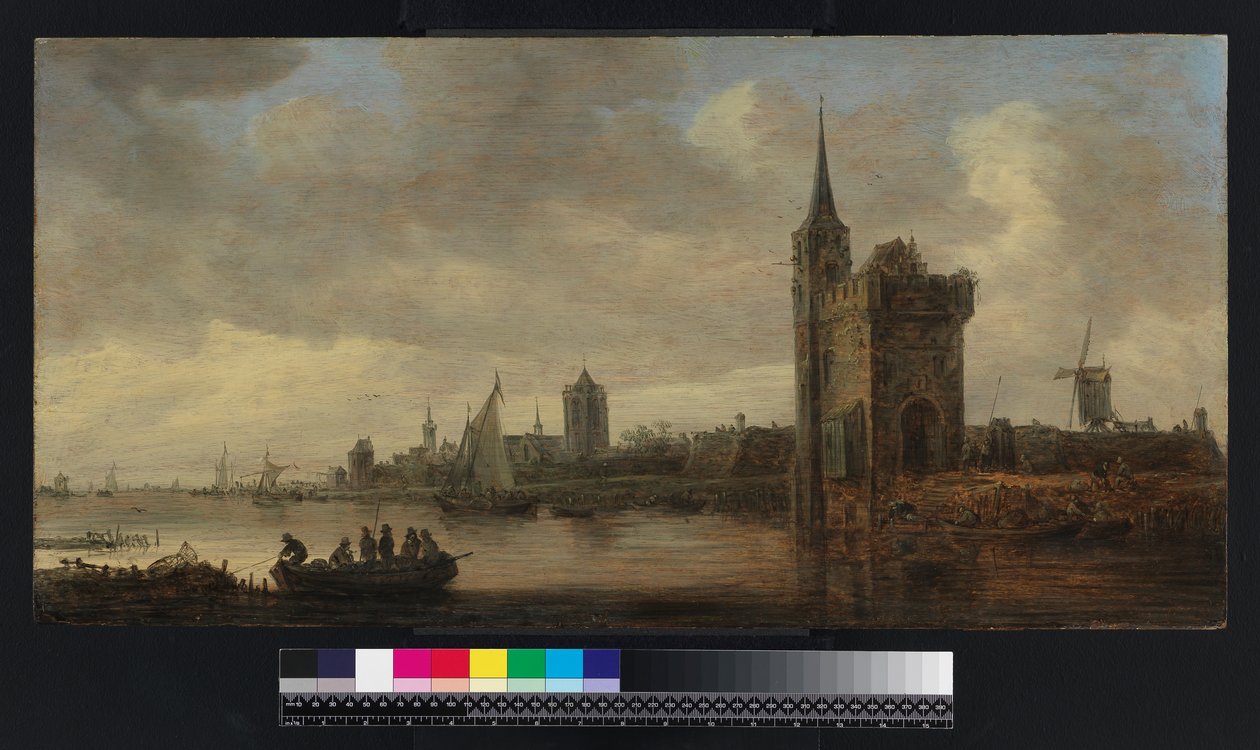 Paisagem do rio com barcos, antes de 1656 de Jan Josephsz van Goyen