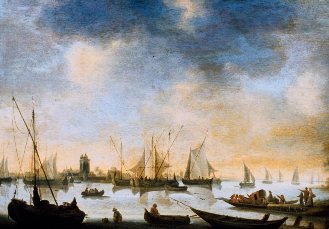 Vista para o rio, século XVII. de Jan Josephsz van Goyen