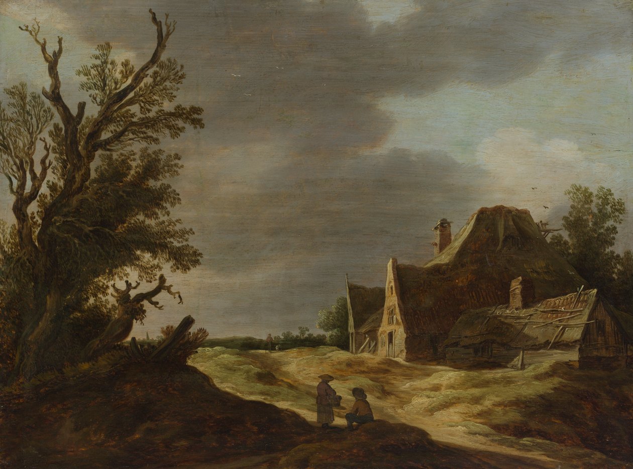 Sandy Road com uma casa de fazenda, 1627. de Jan Josephsz van Goyen