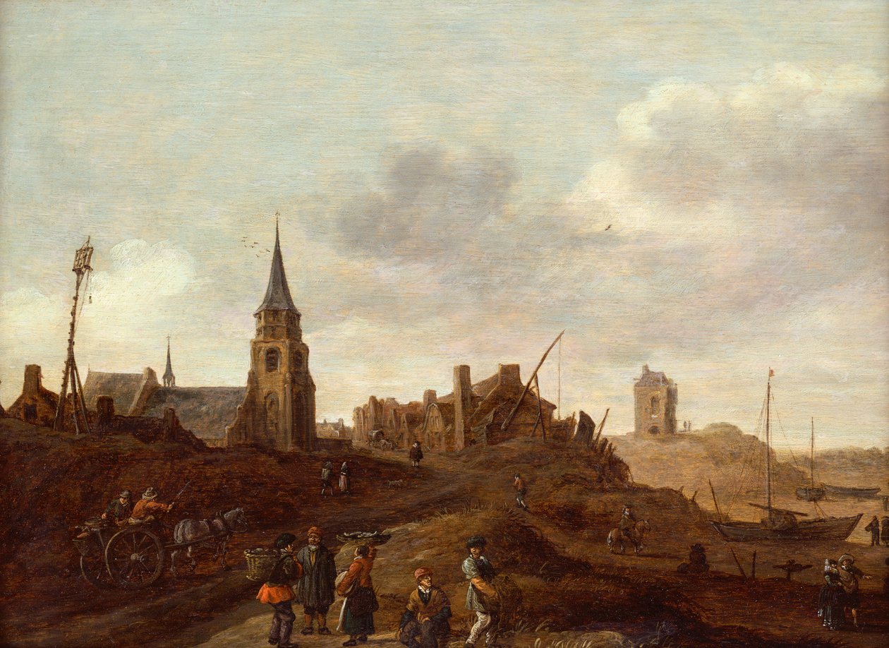 A Praia em Scheveningen de Jan Josephsz van Goyen
