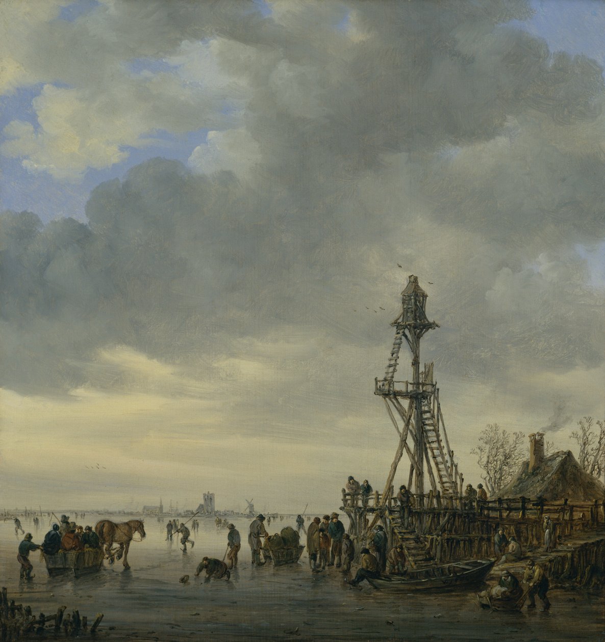 O Estágio de Aterragem (óleo sobre tela) de Jan Josephsz van Goyen