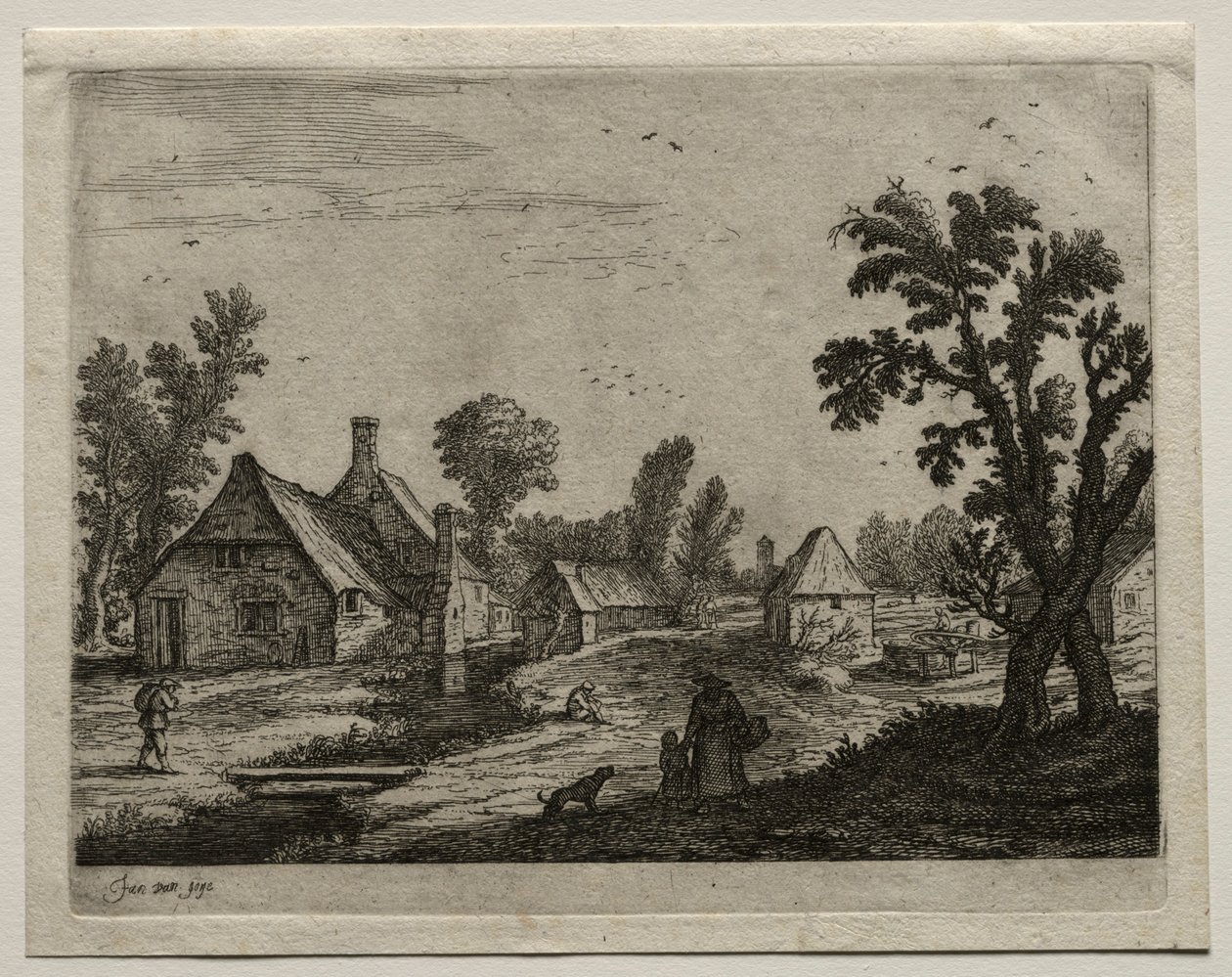 A prancha sobre o córrego. de Jan Josephsz van Goyen