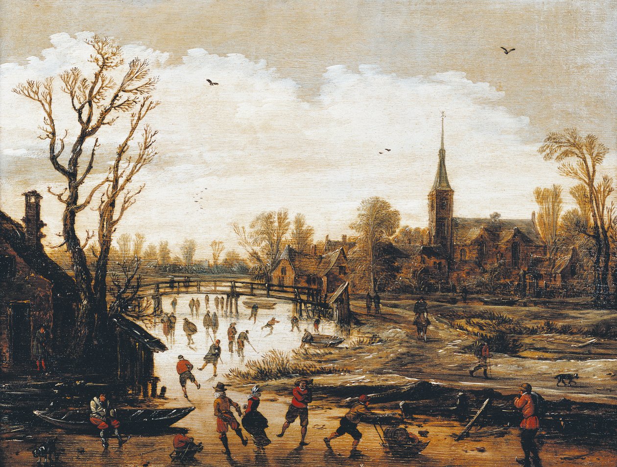 The Skaters, de Jan van Goyen (1596-1656) de Jan Josephsz van Goyen
