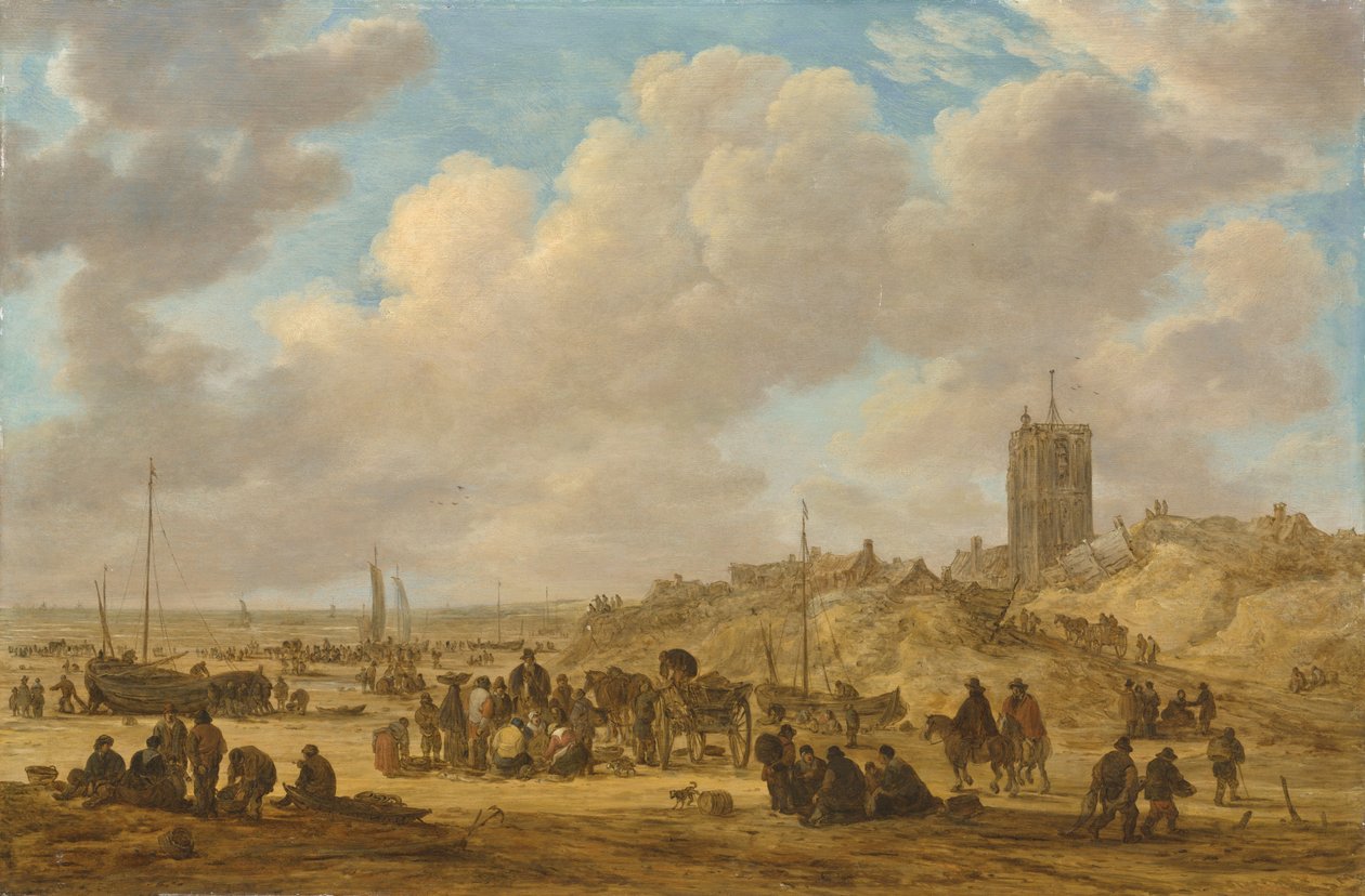 A praia de Egmond-aan-Zee de Jan Josephsz van Goyen
