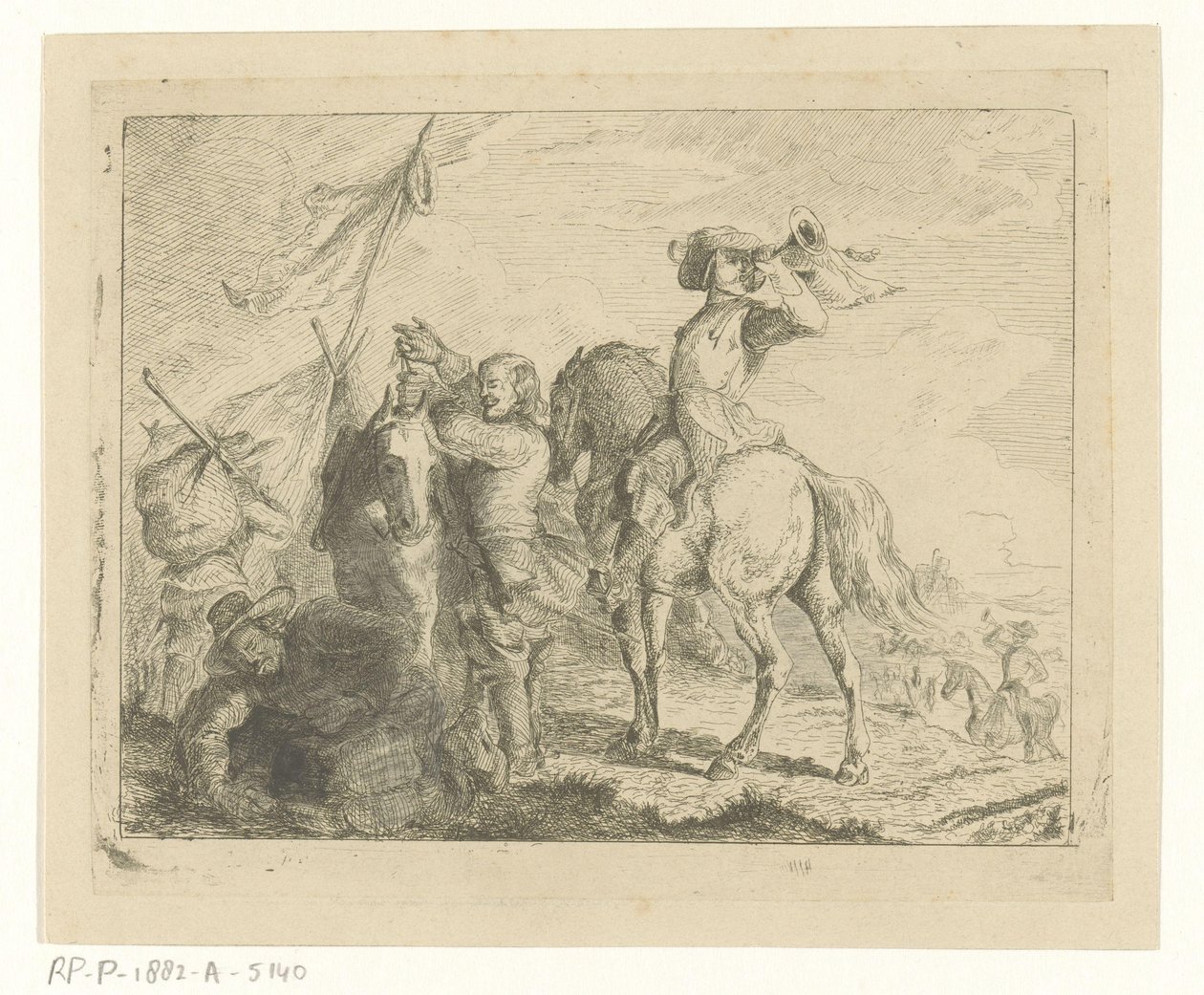 Paisagem com viajantes e cavaleiros de Jan Karel Jacob de Jonge