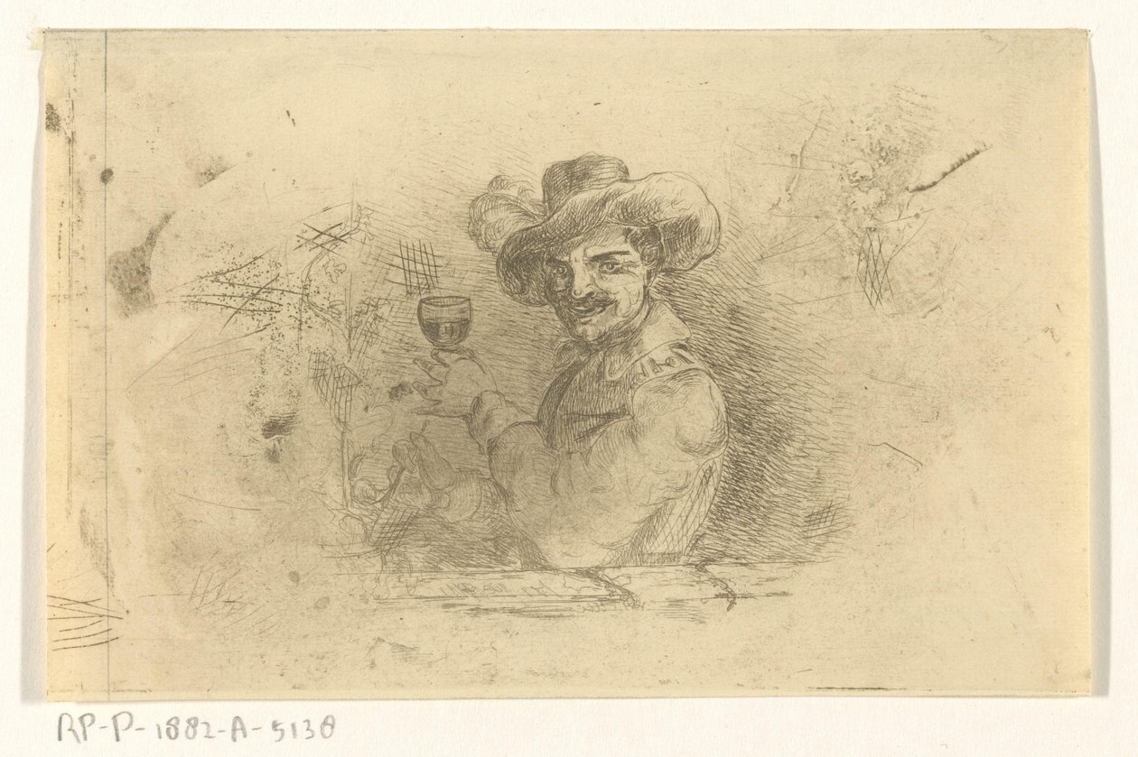 Soldado com vidro elevado de Jan Karel Jacob de Jonge