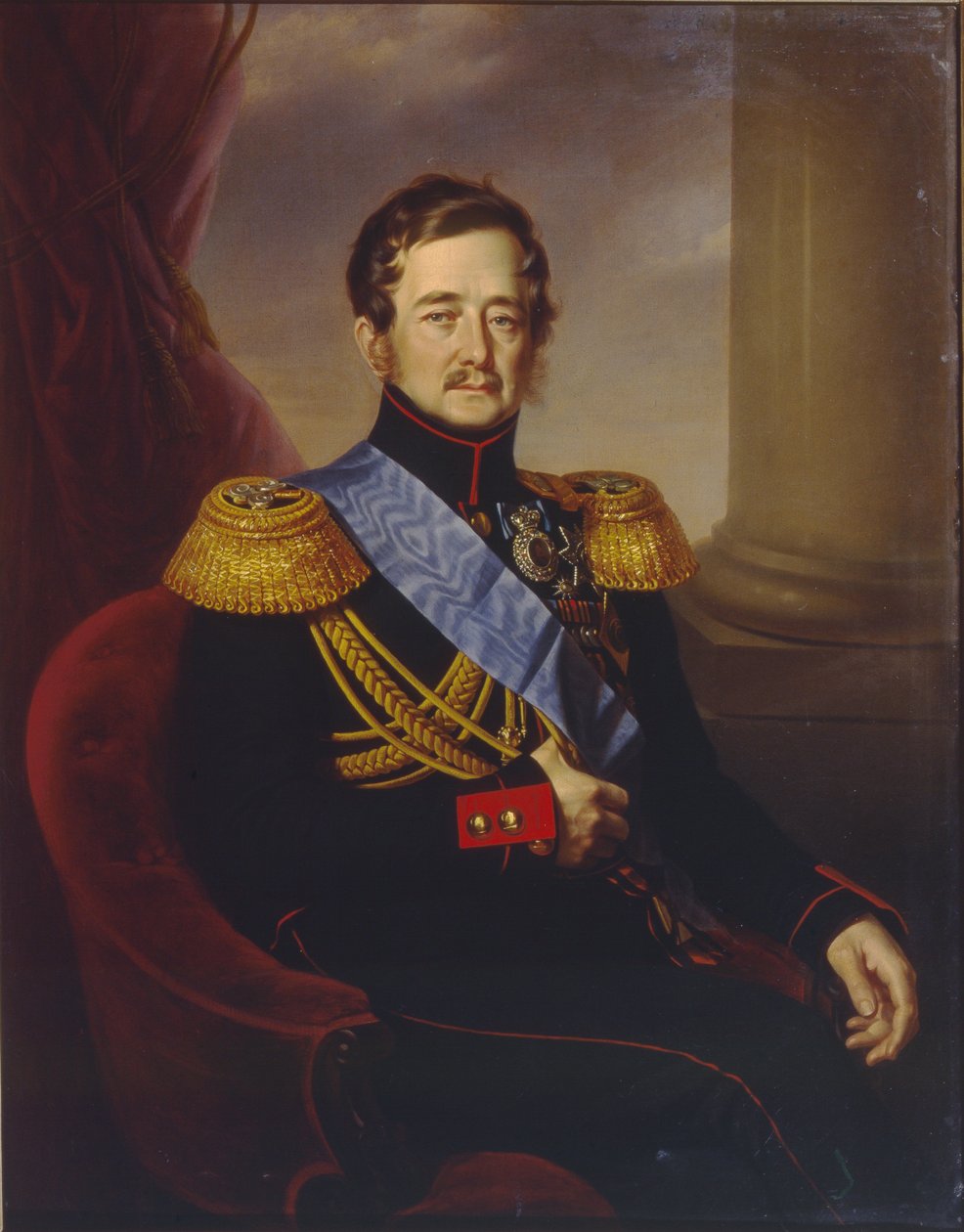 Retrato de Ivan Fyodorovich Paskevich, conde de Erivan, vice-rei do Reino da Polônia, 1845 de Jan Ksawery Kaniewski