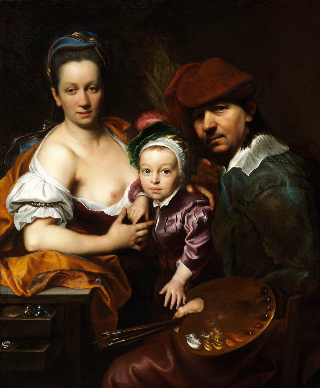 Retrato do mestre e da sua família de Jan Kupecký