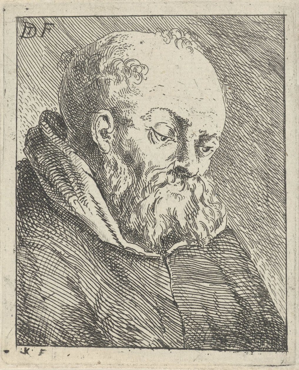Retrato de um monge de Jan Lauwryn Krafft (I)