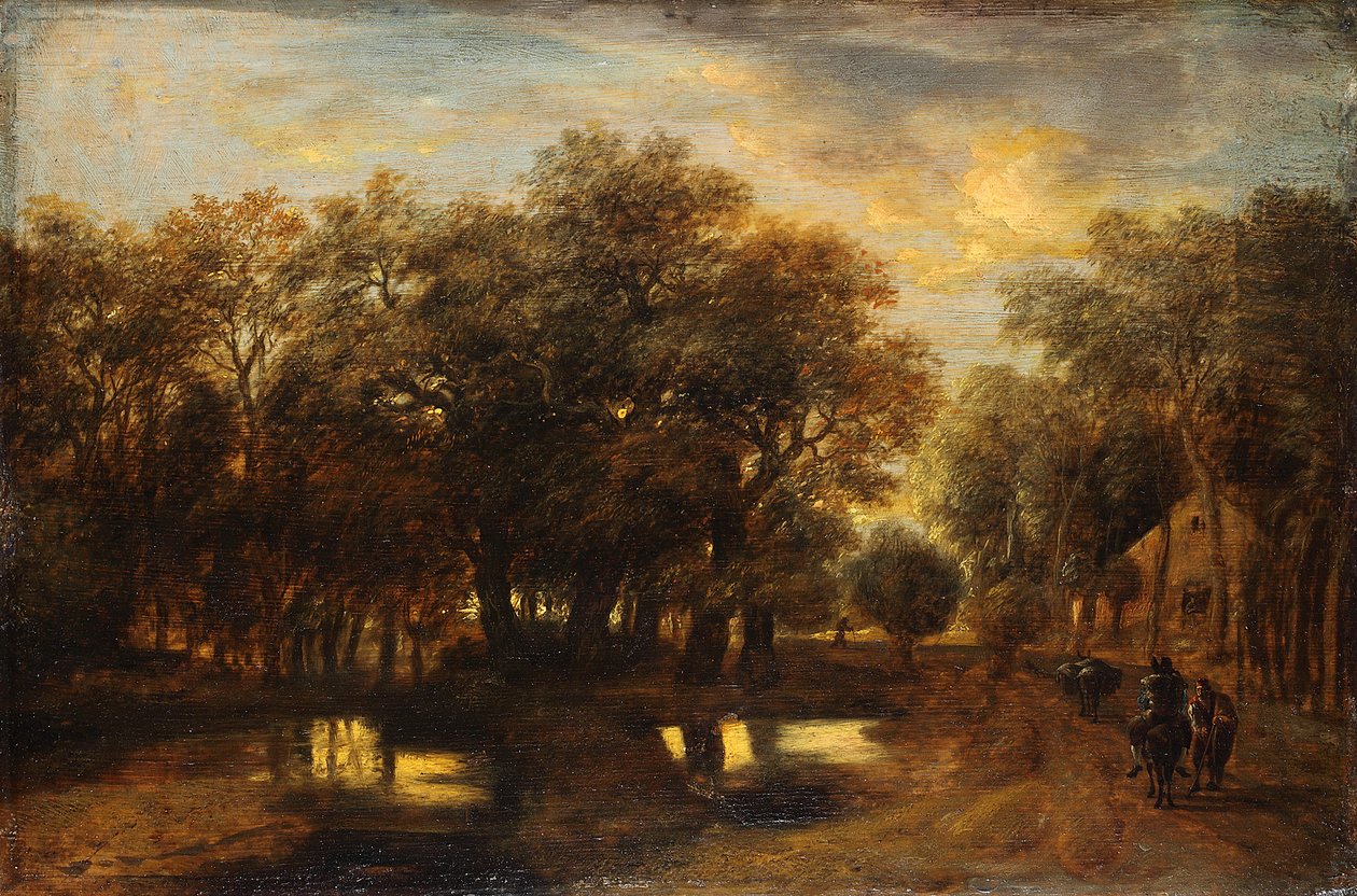 Paisagem ao entardecer de Jan Lievens