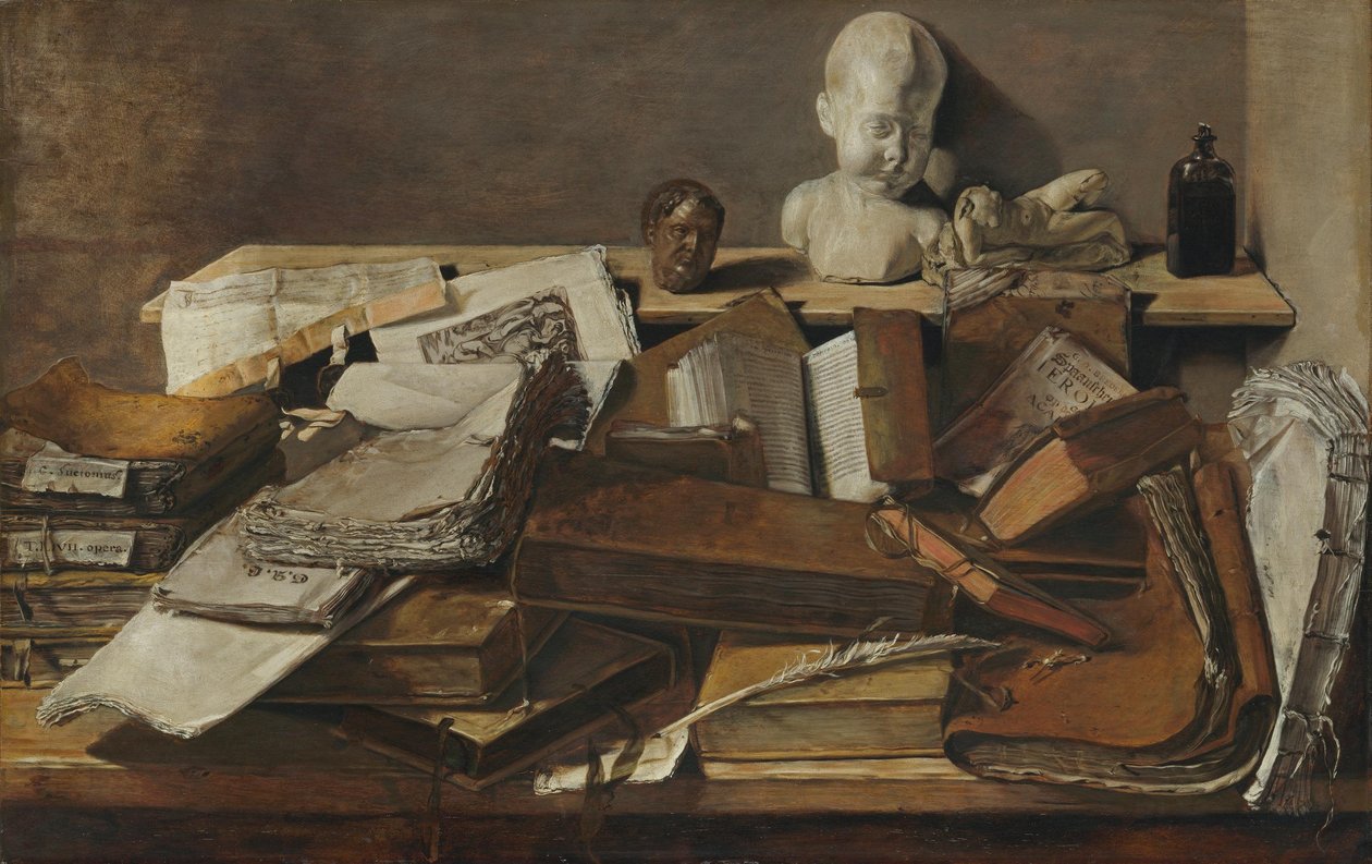 Natureza-morta com livros de Jan Lievens