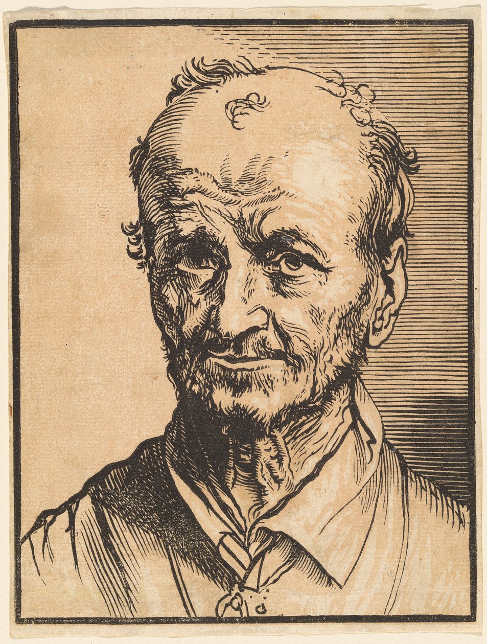 Busto de um homem careca de Jan Lievens