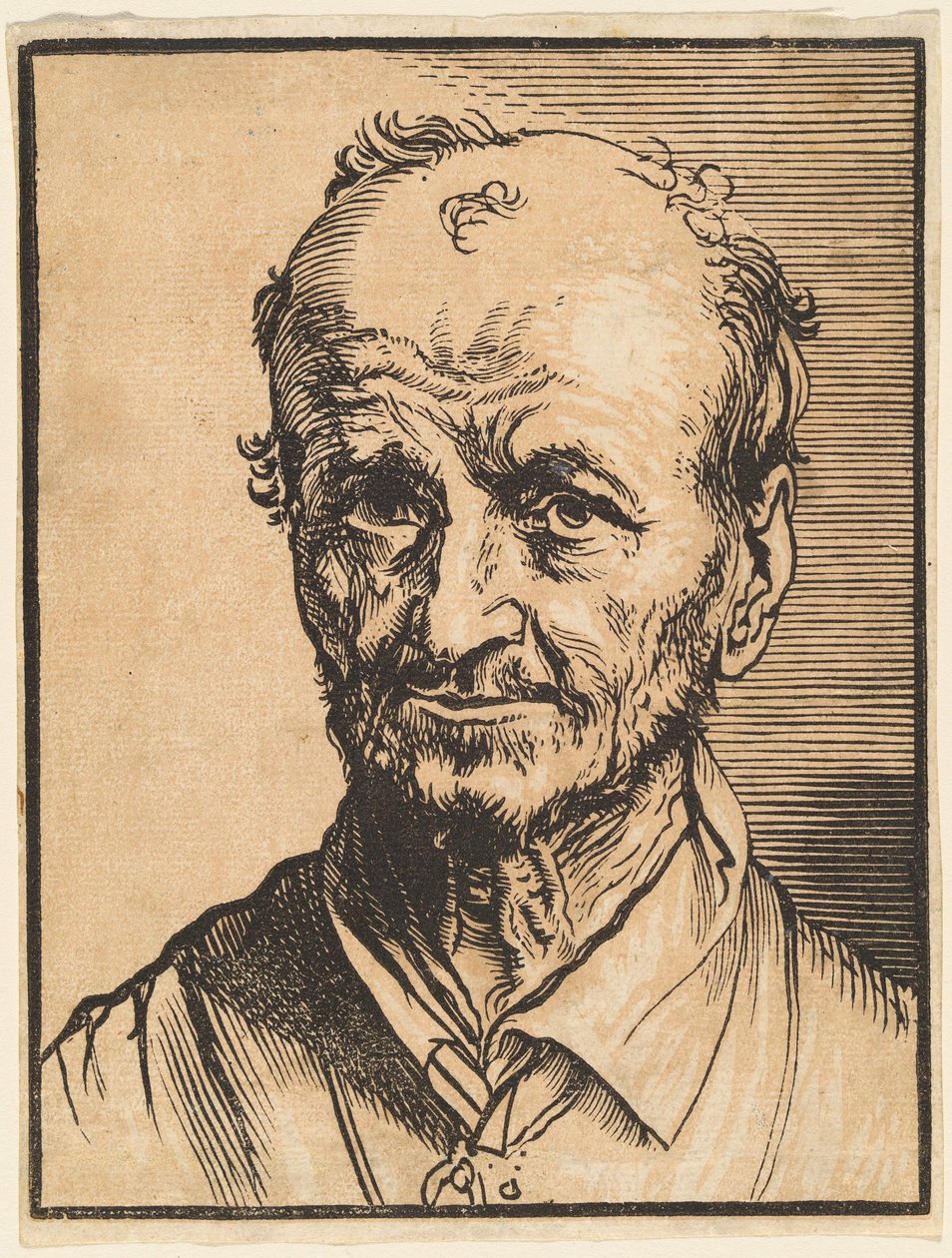 Busto de um homem careca de Jan Lievens