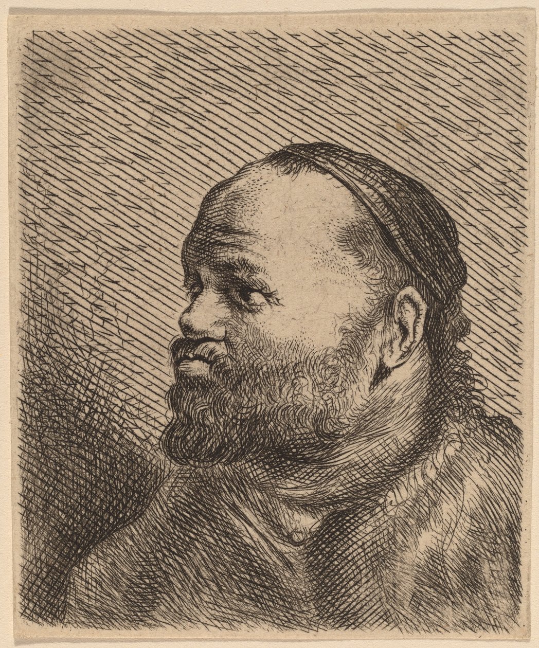 Busto de um homem com lábios grossos de Jan Lievens