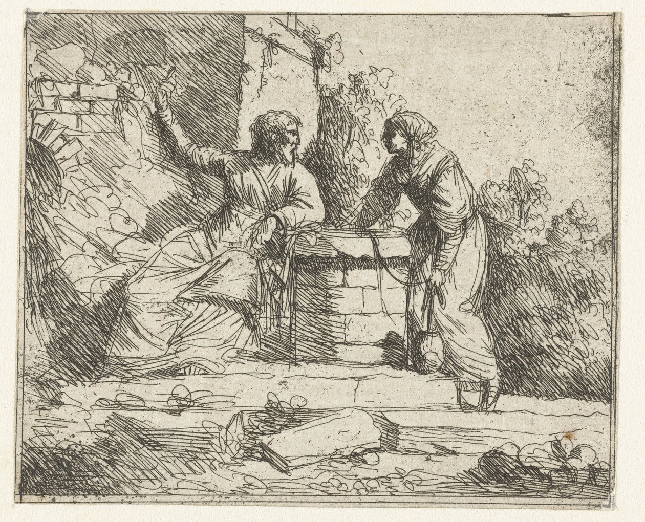Cristo e a Mulher Samaritana de Jan Lievens