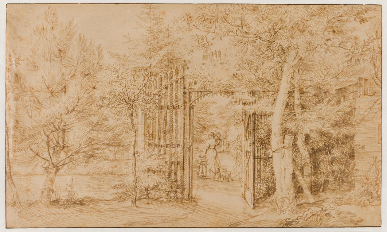 A entrada de um jardim de Jan Lievens