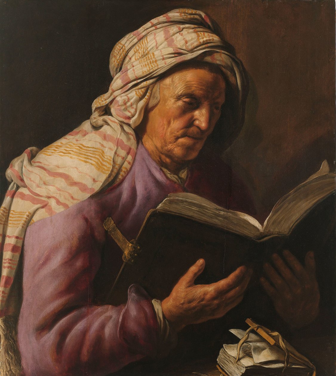 Leitura da Mulher Velha de Jan Lievens
