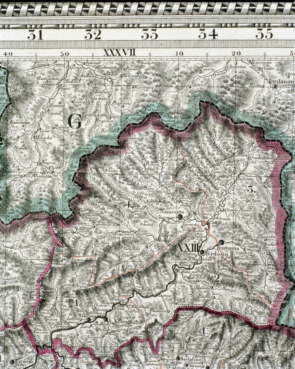 Mapa do reino da Hungria, impresso por Godfried de Jan Lipszki