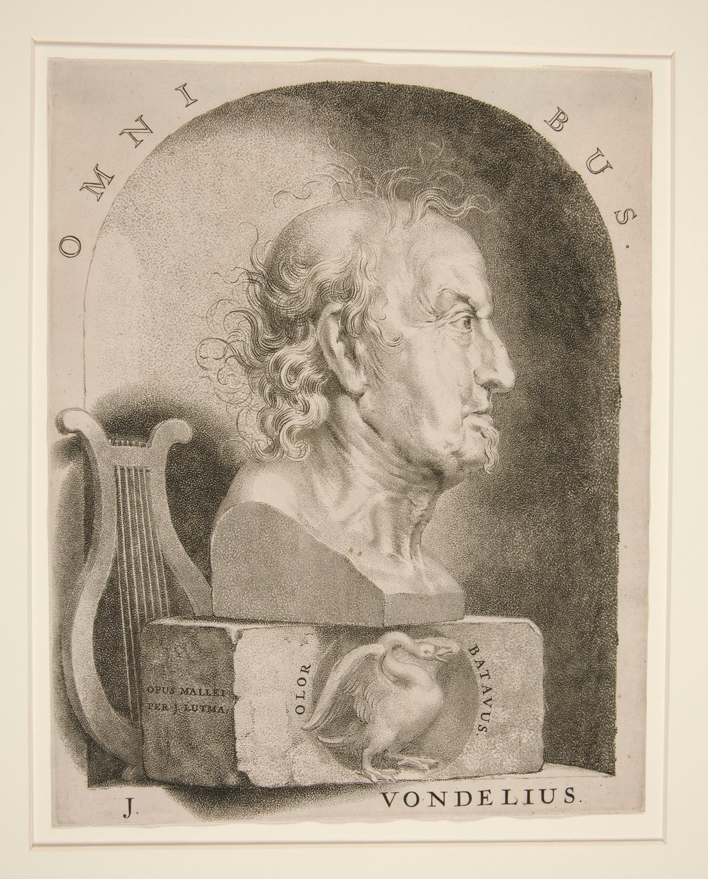 Retrato de Joost van den Vondel (1587-1679) de Jan Lutma The Younger