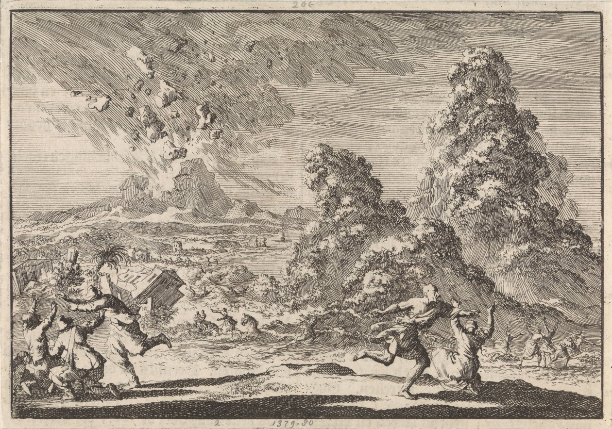 Terramoto em Ambon, 1674 | Jan Luyken | Impressão de arte