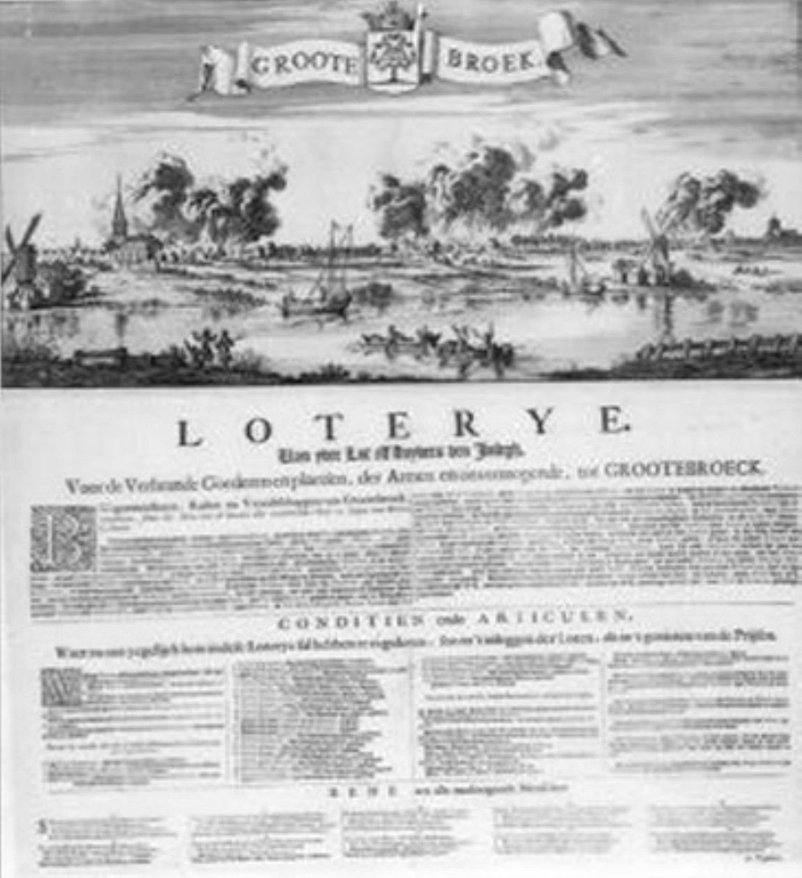 Representação dos incêndios em Grootebroek em 15 de maio de 1681 e 20 de agosto de 1694 de Jan Luyken
