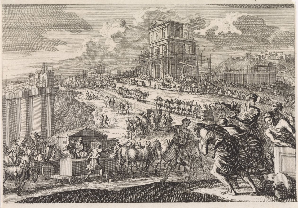 Construção do Templo de Salomão de Jan Luyken