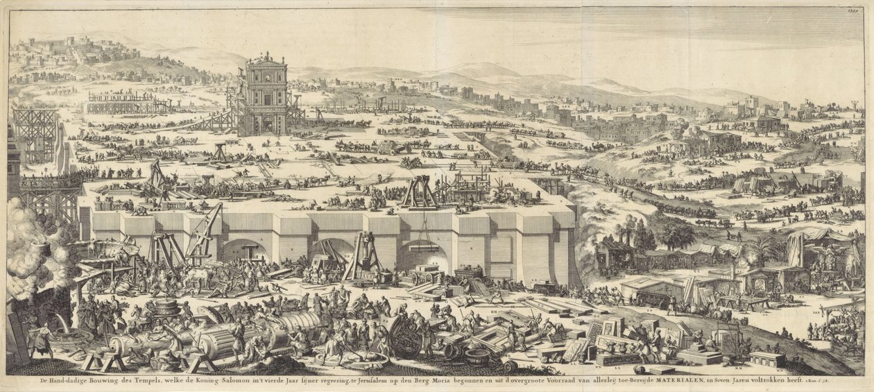 Construção do Templo de Salomão de Jan Luyken