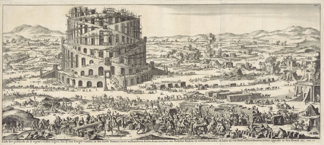 Construção da Torre de Babel de Jan Luyken