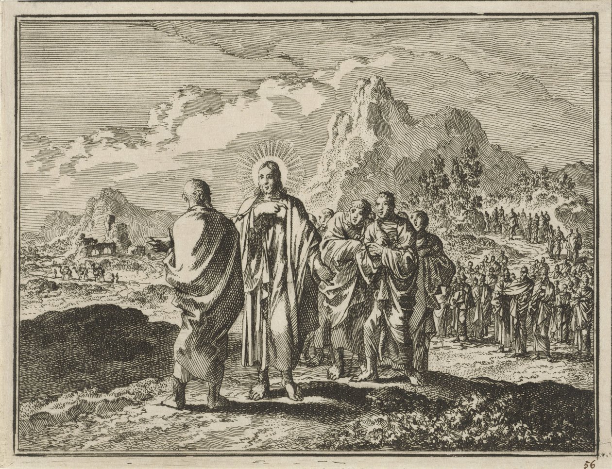 Cristo castiga Pedro de Jan Luyken