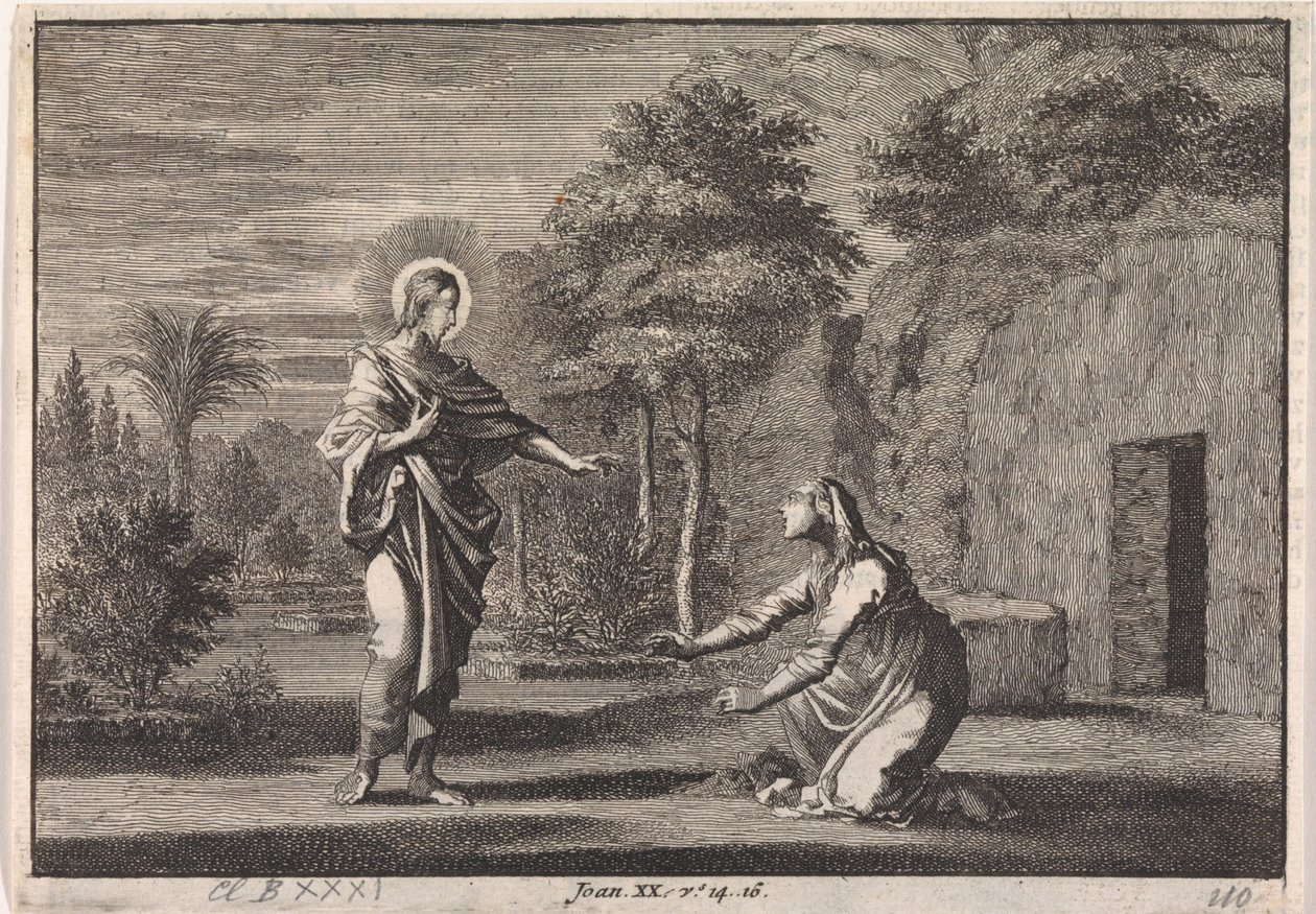 Cristo aparece a Maria Madalena (Noli me tangere) de Jan Luyken