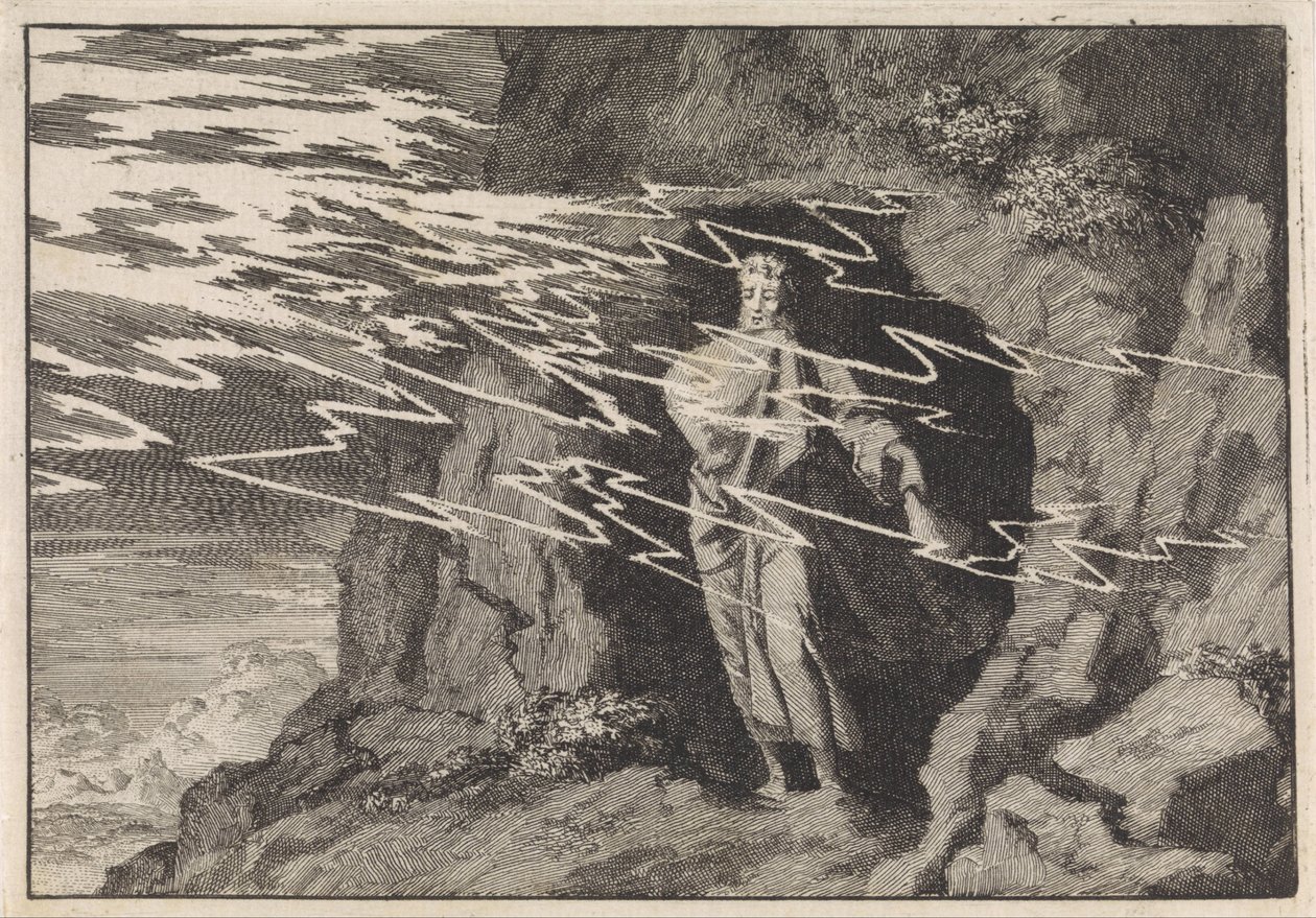 Elias na gruta de Jan Luyken
