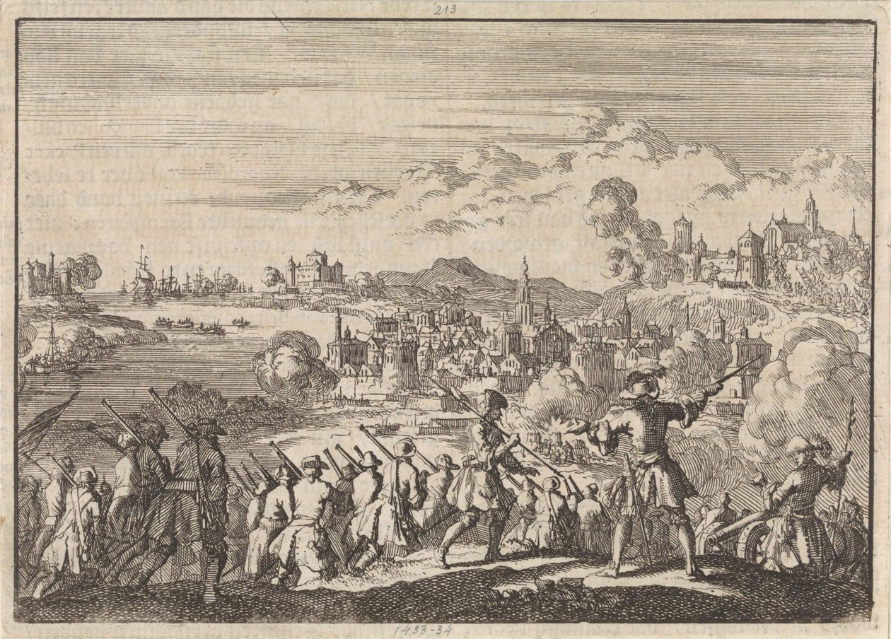 conquista francesa sob Pointis Cartagena na América do Sul de 1697 de Jan Luyken