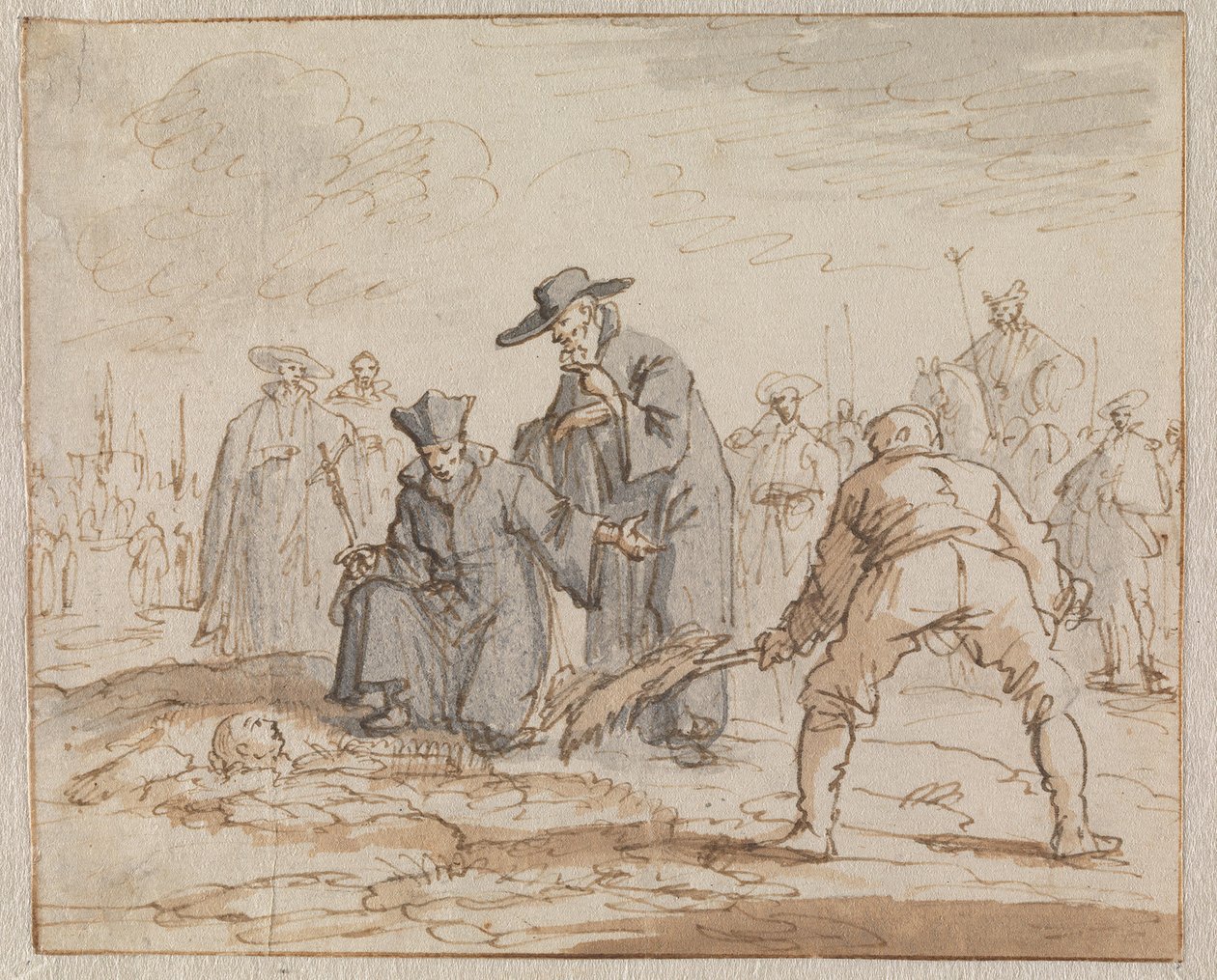 O enterro em vida de Anneke van den Hove em Bruxelas, 1591 de Jan Luyken