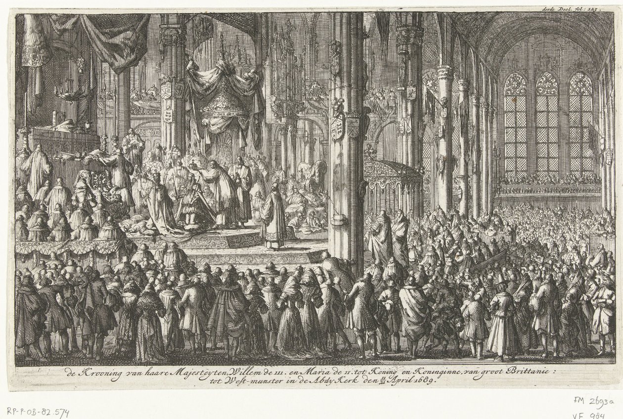 Coroação de Guilherme III, 1689 de Jan Luyken