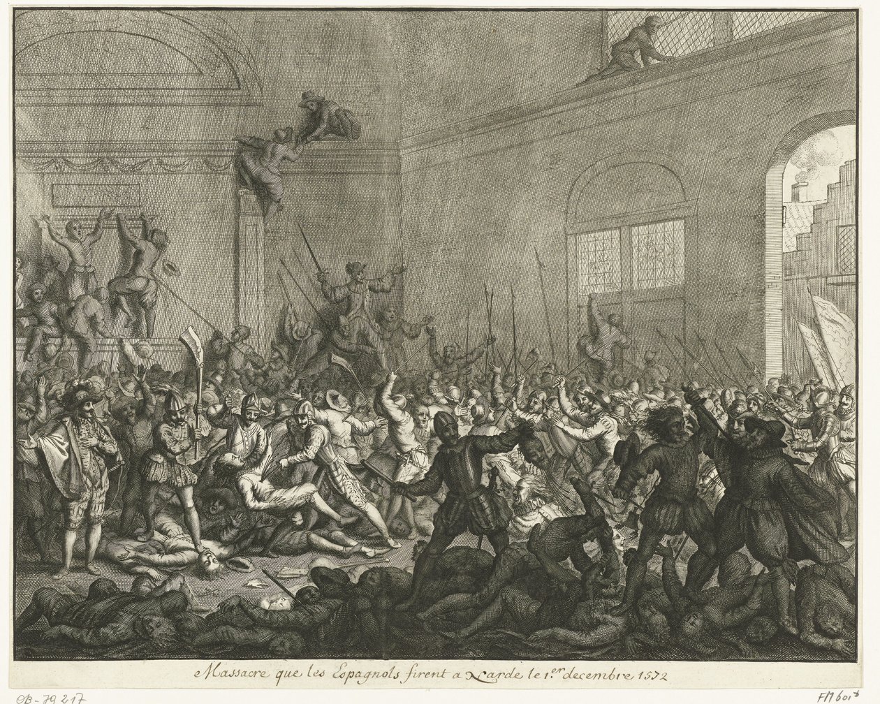 Assassinato em uma igreja em Naarden, 1572 de Jan Luyken