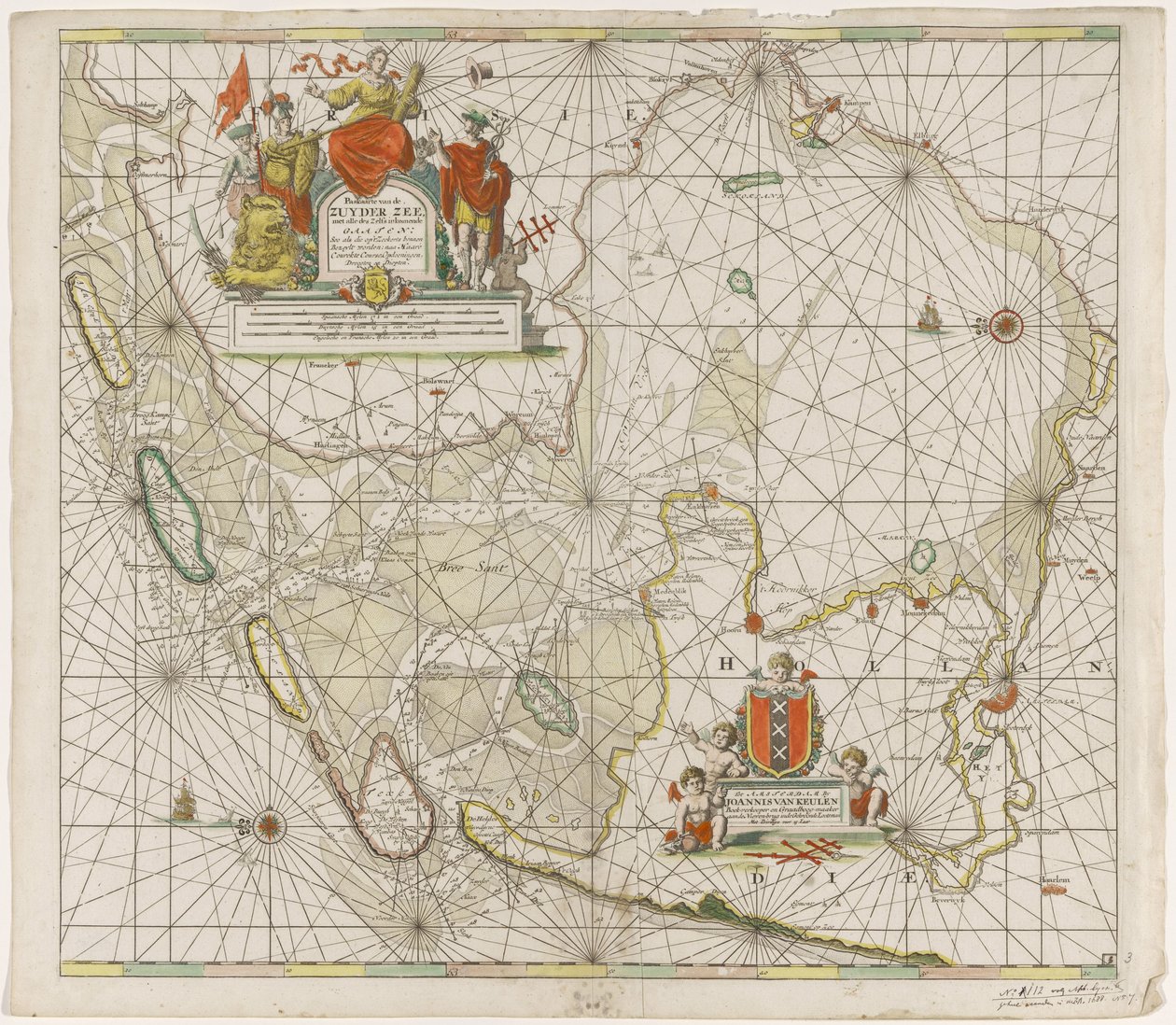 Paskaart van de Zuiderzee en de Waddenzee
Passar gráfico do Zee Zuyder (título sobre o objecto) de Jan Luyken