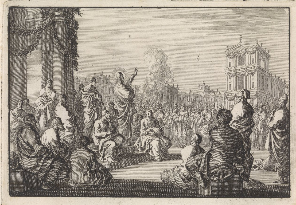 Sermão de Cristo perante o templo de Jan Luyken