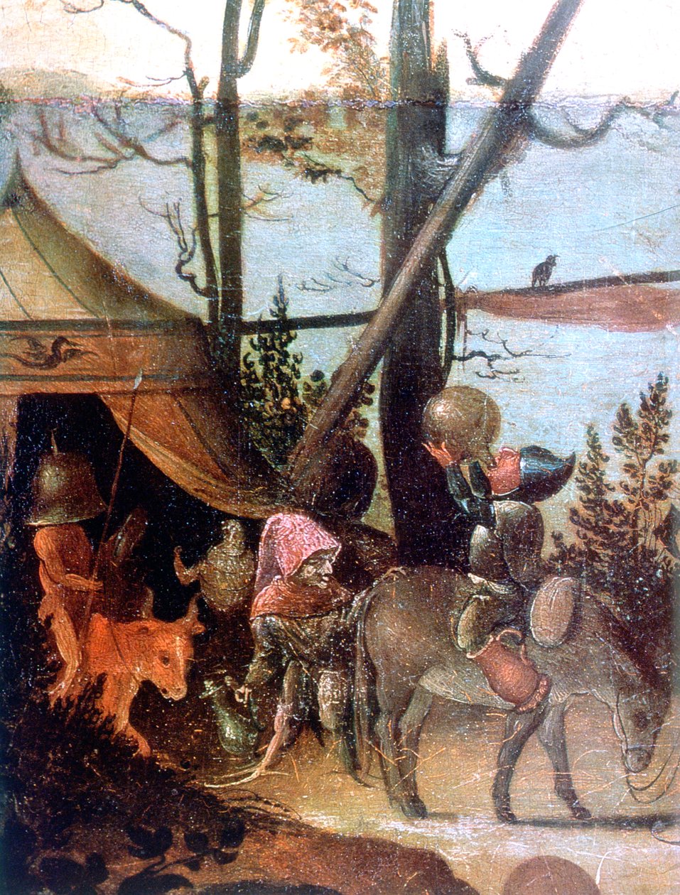 Cena da paisagem, lenda de São Cristóvão, c1520-1559 de Jan Mandyn