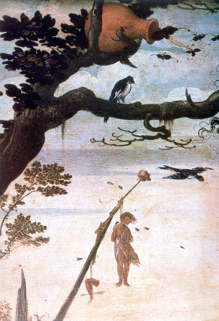 Cena da paisagem, lenda de São Cristóvão, c1520-1559 de Jan Mandyn