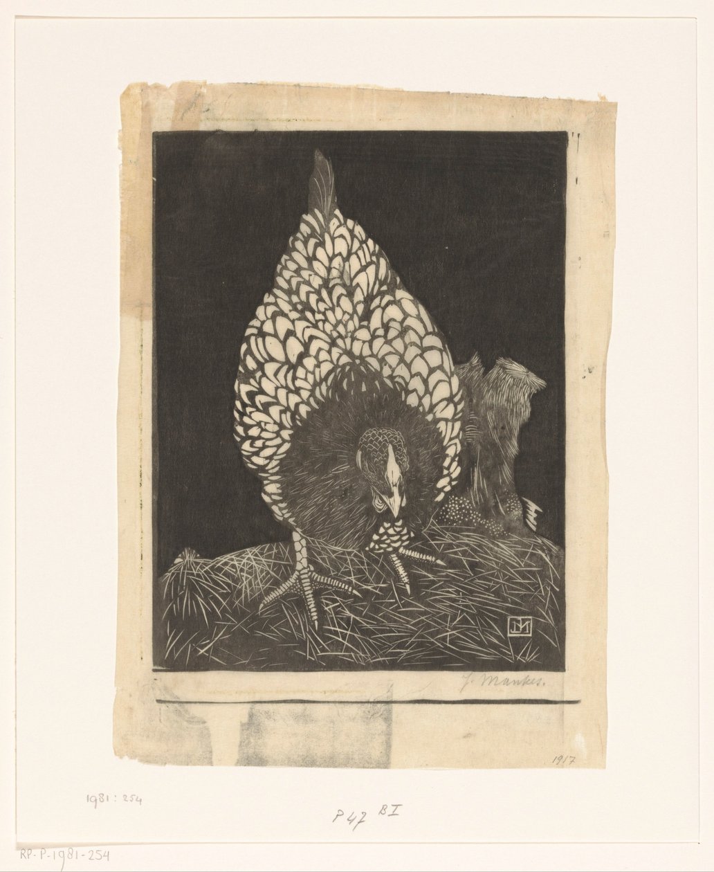 Silverwyandotte de Jan Mankes (signed by artist)