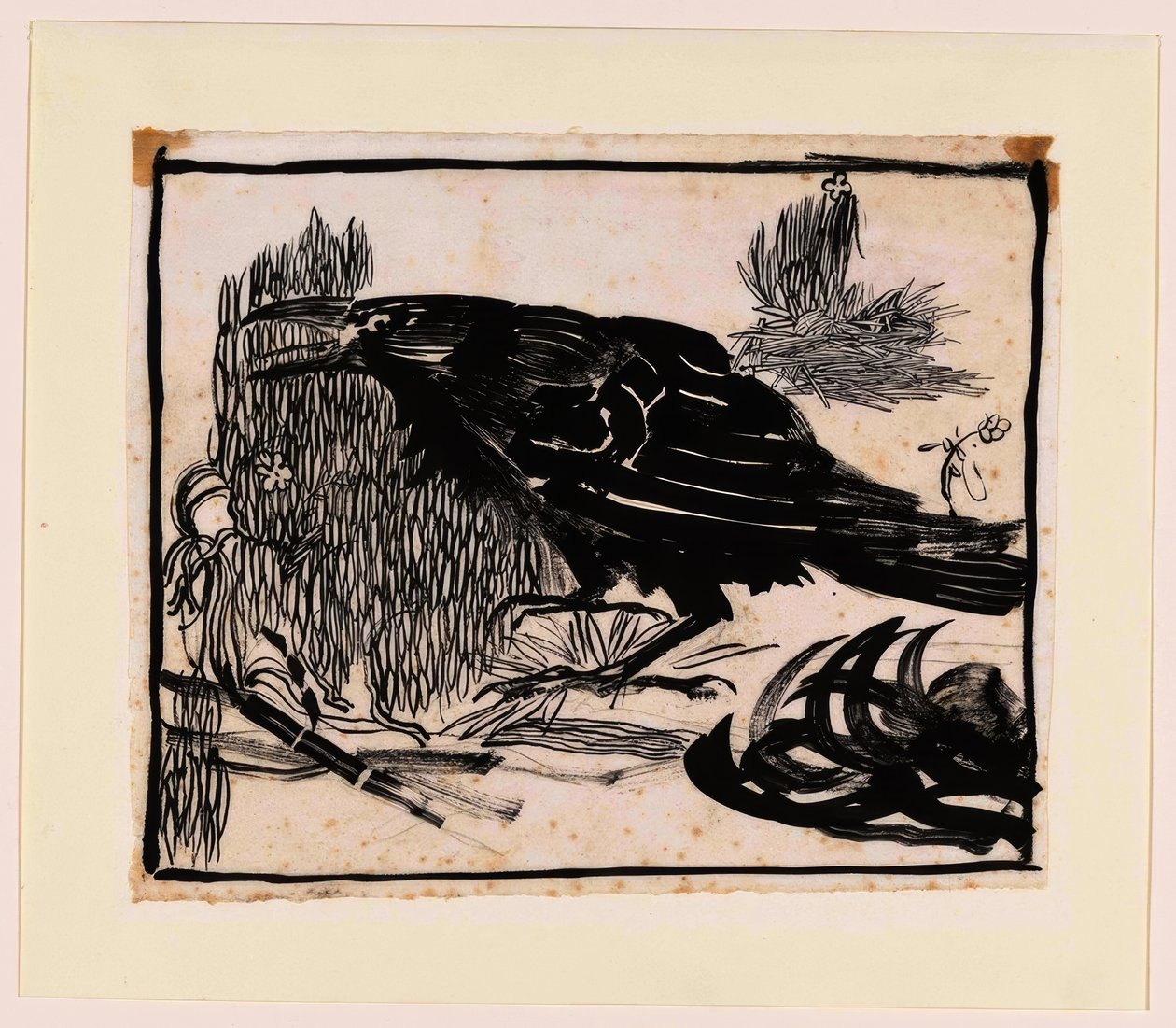 Corvo a gritar, à esquerda de Jan Mankes