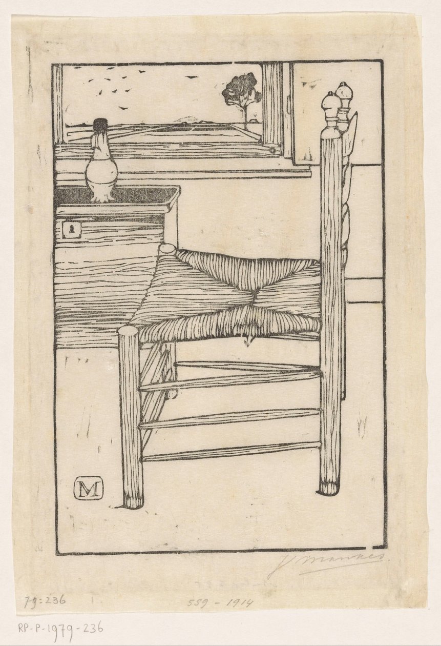 Cadeira com assento de tubulação de Jan Mankes
