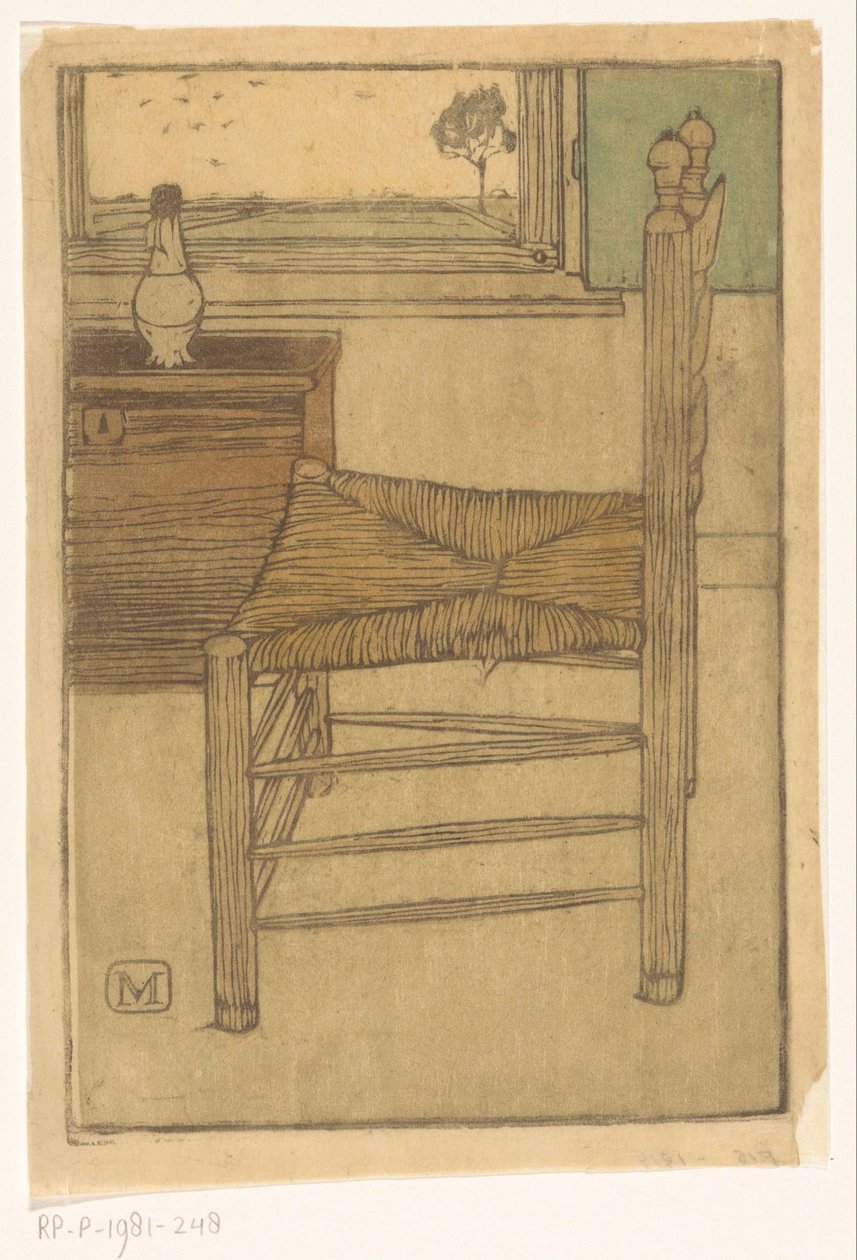 Cadeira com assento de tubulação de Jan Mankes