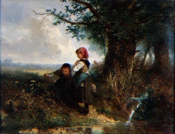 O Faisão: Paisagem com figuras (painel) de Jan Mari Henri Ten Kate