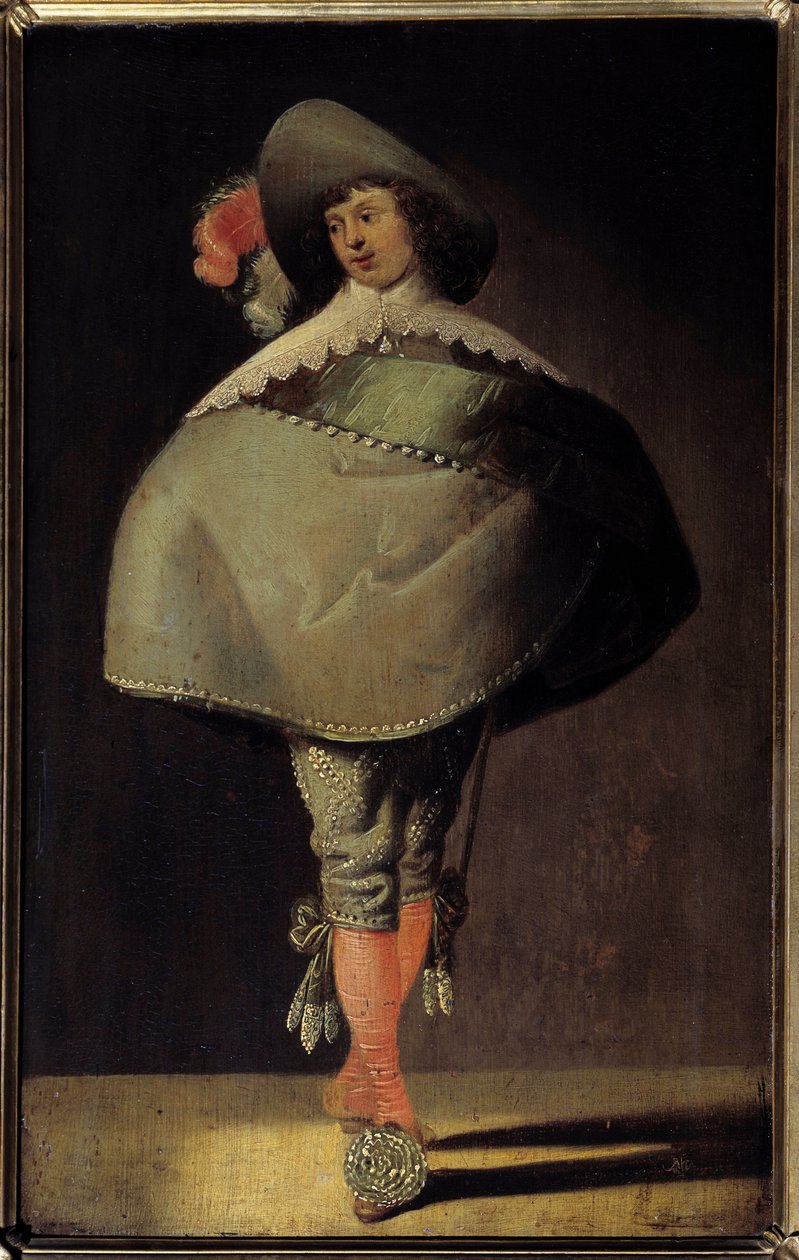Um jovem cavalheiro. Pintura de Jan Martszen, o Jovem (1609 - 1647) de Jan Martszen de Jonge