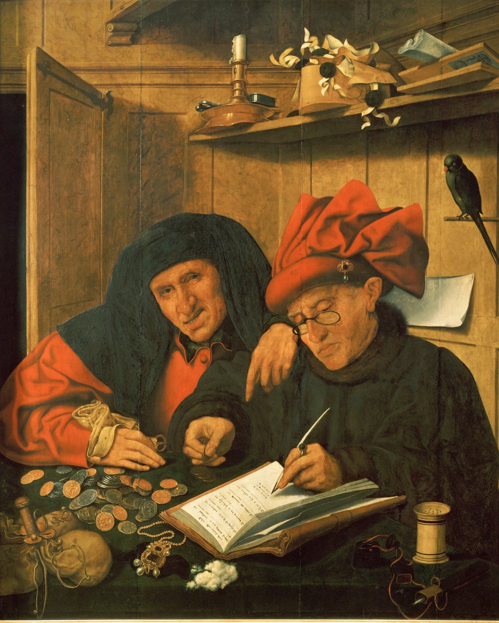 Os cobradores de impostos ... (óleo sobre tela) de Jan Massys