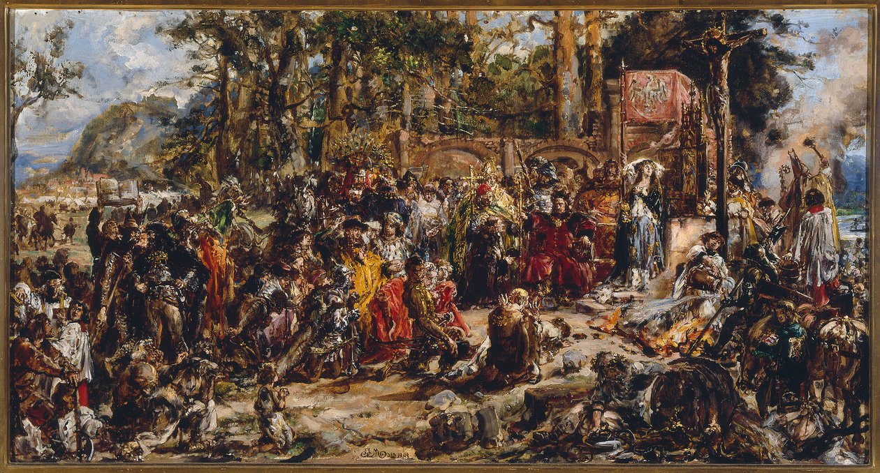 O batismo da Lituânia. República da Polónia, 1387 de Jan Matejko